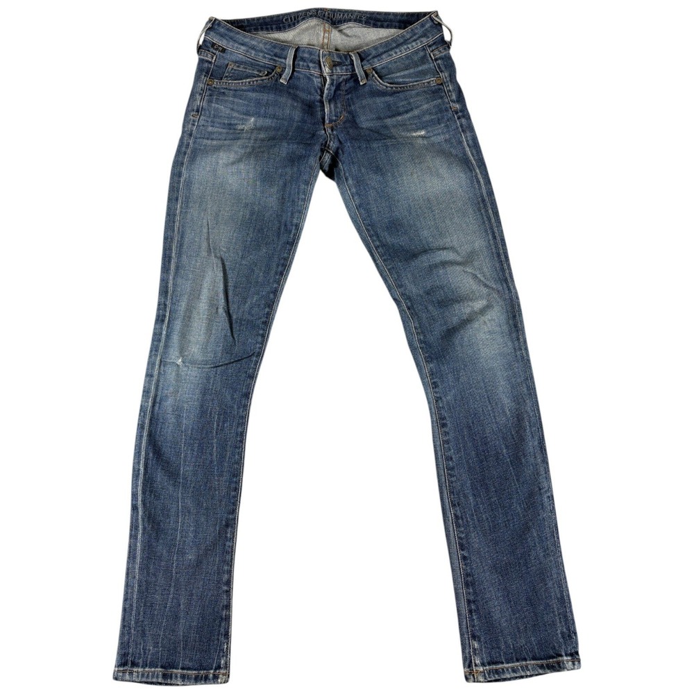 Citizens of Humanity Jeans Women W30 Blue Denim Premium Slim Low Rise Distressed